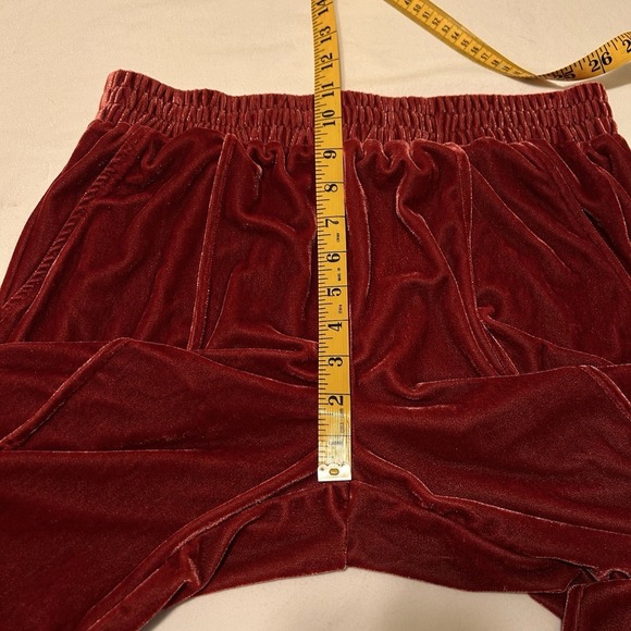 Wide Leg Women's M S'EDGE Atlanta Velour Rosy Red Pants Office Travel Comfort - Picture 7 of 10